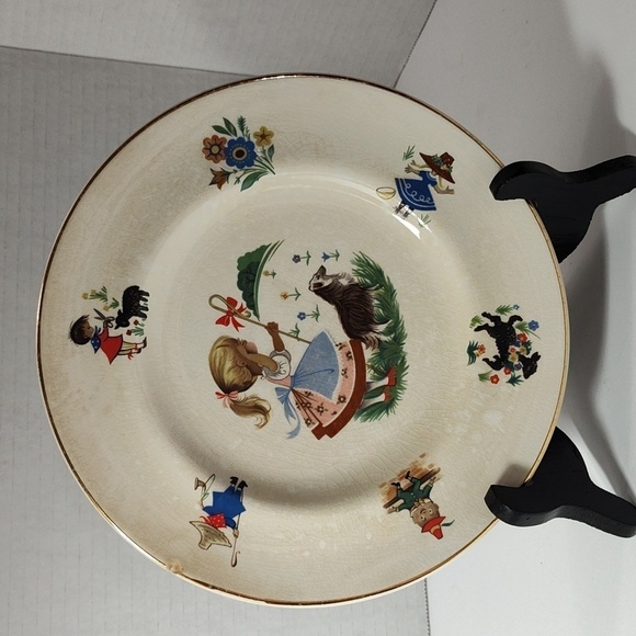 Vintage Nursery Rhyme Ceramic Plate - Picture 1 of 9